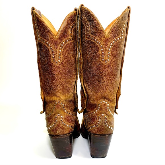 OLD GRINGO brown leather silver stud detail 6.5 - Picture 6 of 16